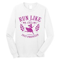 Run Like Mr Collins Just Proposed Vintage Design Long Sleeve Shirt