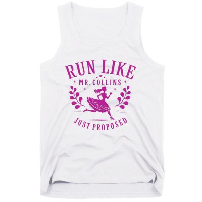 Run Like Mr Collins Just Proposed Vintage Design Tank Top