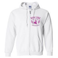 Run Like Mr Collins Just Proposed Vintage Design Full Zip Hoodie