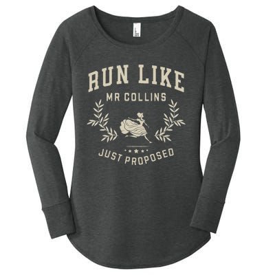 Run Like Mr Collins Just Proposed Funny Books And Running Gift Women's Perfect Tri Tunic Long Sleeve Shirt