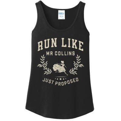 Run Like Mr Collins Just Proposed Funny Books And Running Gift Ladies Essential Tank