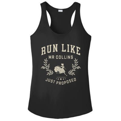 Run Like Mr Collins Just Proposed Funny Books And Running Gift Ladies PosiCharge Competitor Racerback Tank