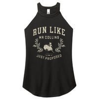 Run Like Mr Collins Just Proposed Funny Books And Running Gift Women's Perfect Tri Rocker Tank