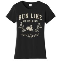 Run Like Mr Collins Just Proposed Funny Books And Running Gift Women's T-Shirt