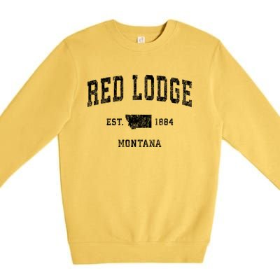 Red Lodge Montana Mt Vintage Athletic Sports Premium Crewneck Sweatshirt