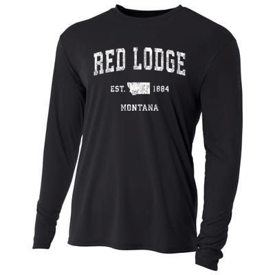 Red Lodge Montana Mt Vintage Athletic Sports Cooling Performance Long Sleeve Crew