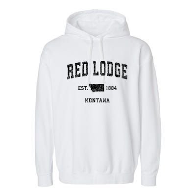 Red Lodge Montana Mt Vintage Athletic Sports Garment-Dyed Fleece Hoodie