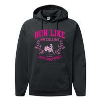 Run Like Mr Collins Just Proposed Performance Fleece Hoodie