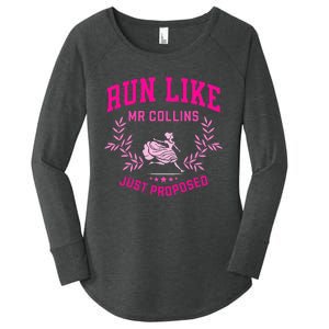 Run Like Mr Collins Just Proposed Women's Perfect Tri Tunic Long Sleeve Shirt