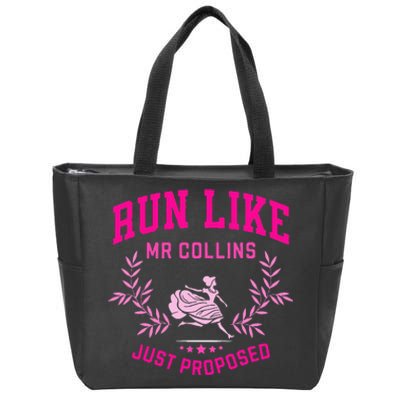 Run Like Mr Collins Just Proposed Zip Tote Bag