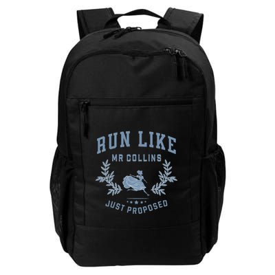 Run Like Mr Collins Just Proposed Funny Books And Running Daily Commute Backpack