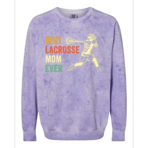 Retro Lacrosse Mom LAX Mom LAX Player Team Sports Lover Cute Colorblast Crewneck Sweatshirt