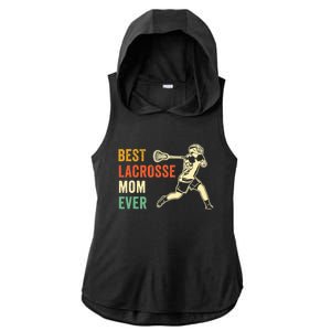 Retro Lacrosse Mom LAX Mom LAX Player Team Sports Lover Cute Ladies PosiCharge Tri-Blend Wicking Draft Hoodie Tank