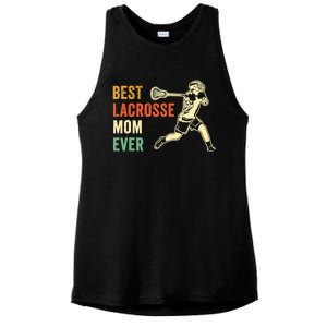 Retro Lacrosse Mom LAX Mom LAX Player Team Sports Lover Cute Ladies PosiCharge Tri-Blend Wicking Tank