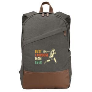 Retro Lacrosse Mom LAX Mom LAX Player Team Sports Lover Cute Cotton Canvas Backpack