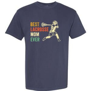 Retro Lacrosse Mom LAX Mom LAX Player Team Sports Lover Cute Garment-Dyed Heavyweight T-Shirt