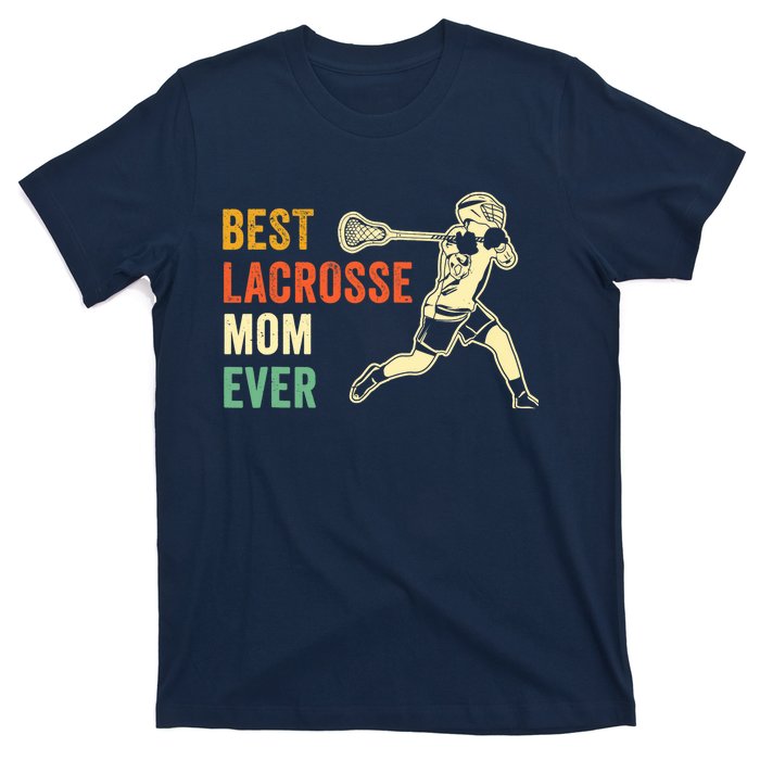 Retro Lacrosse Mom LAX Mom LAX Player Team Sports Lover Cute T-Shirt