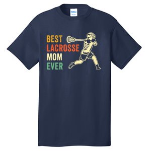 Retro Lacrosse Mom LAX Mom LAX Player Team Sports Lover Cute Tall T-Shirt