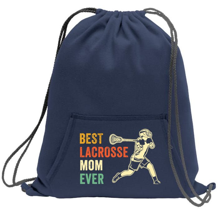 Retro Lacrosse Mom LAX Mom LAX Player Team Sports Lover Cute Sweatshirt Cinch Pack Bag