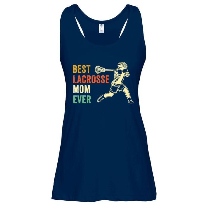 Retro Lacrosse Mom LAX Mom LAX Player Team Sports Lover Cute Ladies Essential Flowy Tank