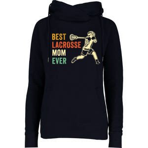 Retro Lacrosse Mom LAX Mom LAX Player Team Sports Lover Cute Womens Funnel Neck Pullover Hood