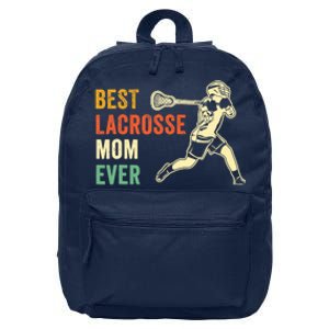 Retro Lacrosse Mom LAX Mom LAX Player Team Sports Lover Cute 16 in Basic Backpack