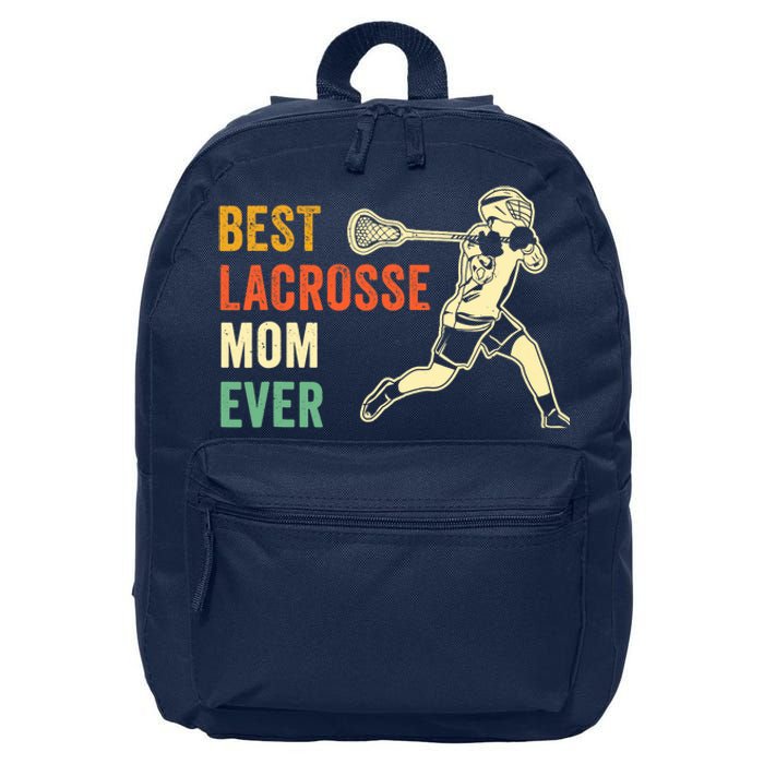 Retro Lacrosse Mom LAX Mom LAX Player Team Sports Lover Cute 16 in Basic Backpack