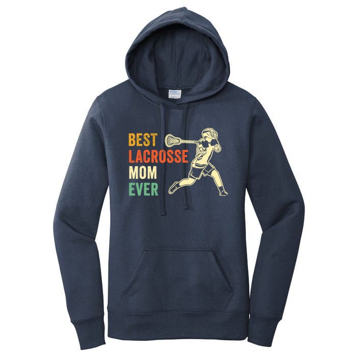 Retro Lacrosse Mom LAX Mom LAX Player Team Sports Lover Cute Women's Pullover Hoodie