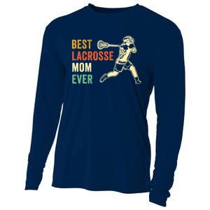 Retro Lacrosse Mom LAX Mom LAX Player Team Sports Lover Cute Cooling Performance Long Sleeve Crew