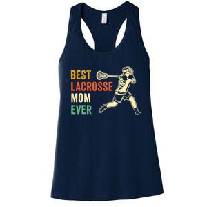 Retro Lacrosse Mom LAX Mom LAX Player Team Sports Lover Cute Women's Racerback Tank