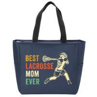 Retro Lacrosse Mom LAX Mom LAX Player Team Sports Lover Cute Zip Tote Bag