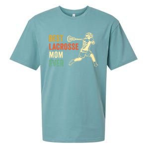 Retro Lacrosse Mom LAX Mom LAX Player Team Sports Lover Cute Sueded Cloud Jersey T-Shirt