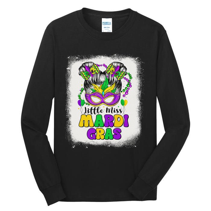 Retro Little Miss Mardi Gras Outfit Girl Women Costume Tall Long Sleeve T-Shirt