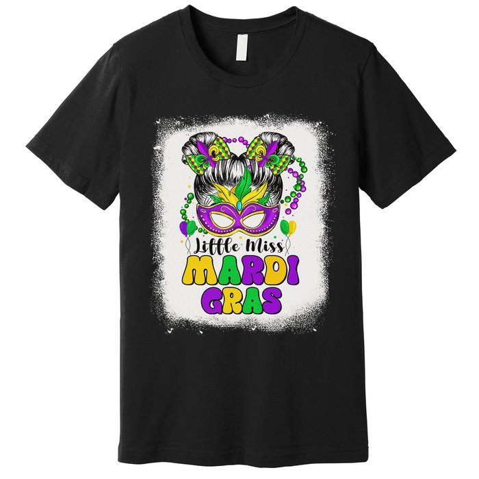 Retro Little Miss Mardi Gras Outfit Girl Women Costume Premium T-Shirt