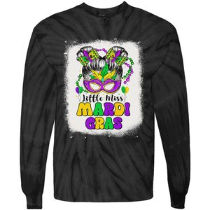 Retro Little Miss Mardi Gras Outfit Girl Women Costume Tie-Dye Long Sleeve Shirt