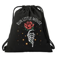 Run Little Mouse Book Lover Smut Reader Drawstring Bag