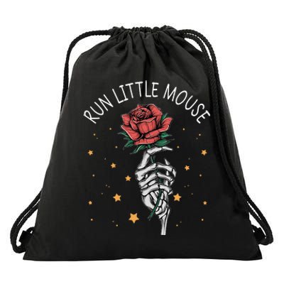 Run Little Mouse Book Lover Smut Reader Drawstring Bag