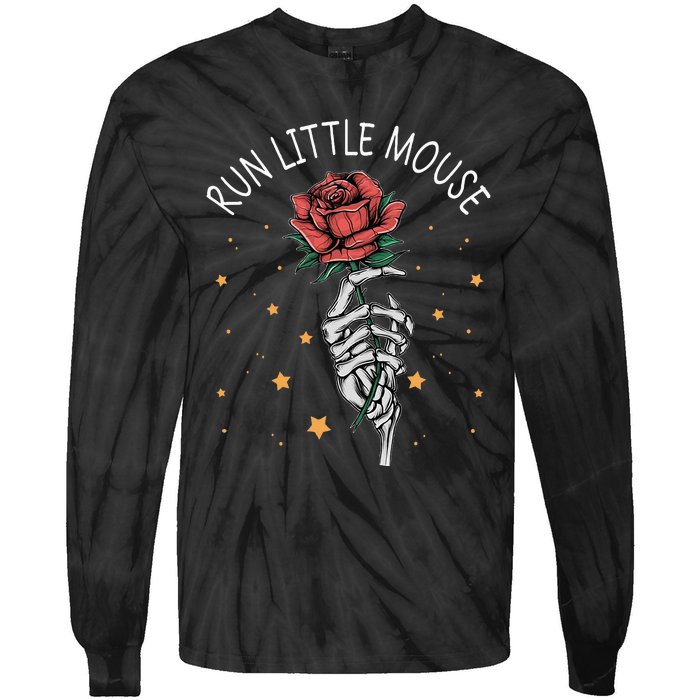 Run Little Mouse Book Lover Smut Reader Tie-Dye Long Sleeve Shirt