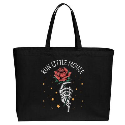 Run Little Mouse Book Lover Smut Reader Cotton Canvas Jumbo Tote