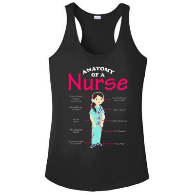 RN LVN Nurse Anatomy Scrub Cool Nursing Graduate Gift Ladies PosiCharge Competitor Racerback Tank