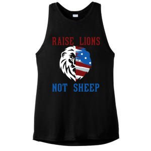 Raise Lions Not Sheep Ladies PosiCharge Tri-Blend Wicking Tank