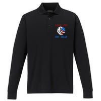 Raise Lions Not Sheep Performance Long Sleeve Polo