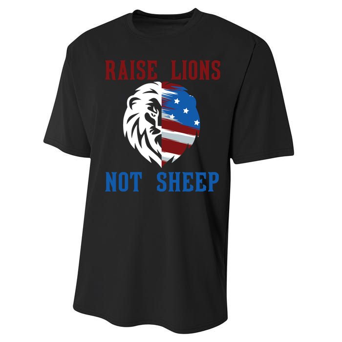 Raise Lions Not Sheep Performance Sprint T-Shirt