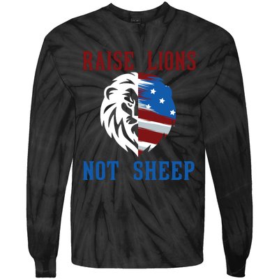 Raise Lions Not Sheep Tie-Dye Long Sleeve Shirt