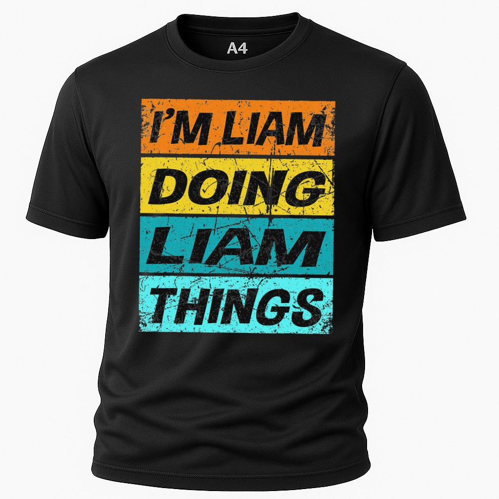 Retro Liam Name Personalized Liam Name Men Kids Cooling Performance Crew T-Shirt