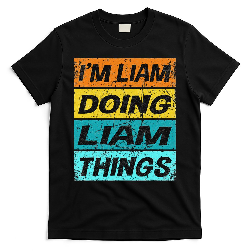Retro Liam Name Personalized Liam Name Men Kids T-Shirt