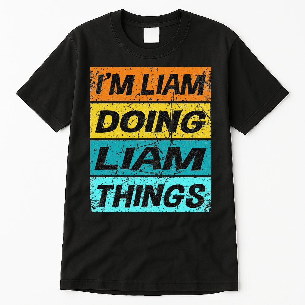 Retro Liam Name Personalized Liam Name Men Kids Tall T-Shirt