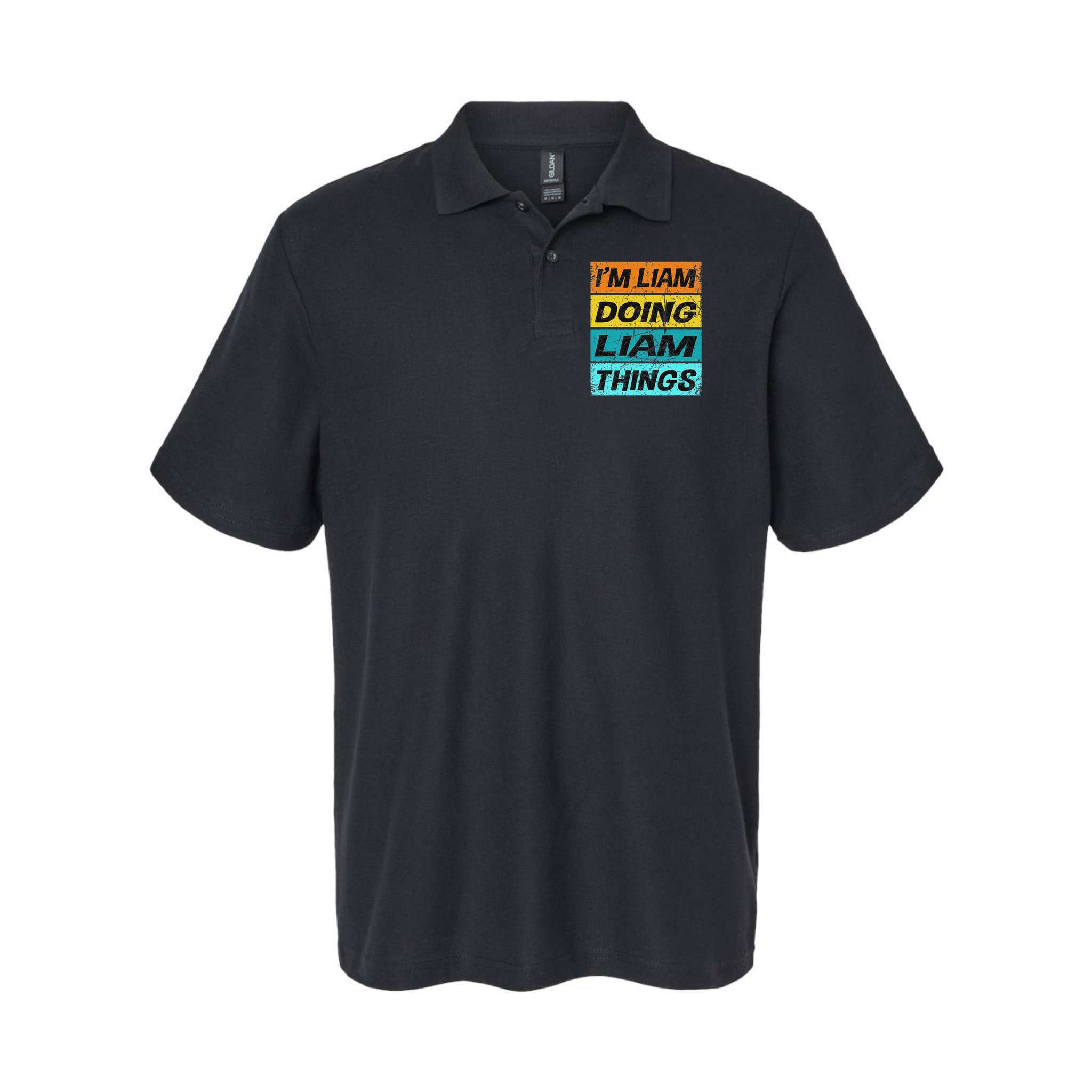 Retro Liam Name Personalized Liam Name Men Kids Polo