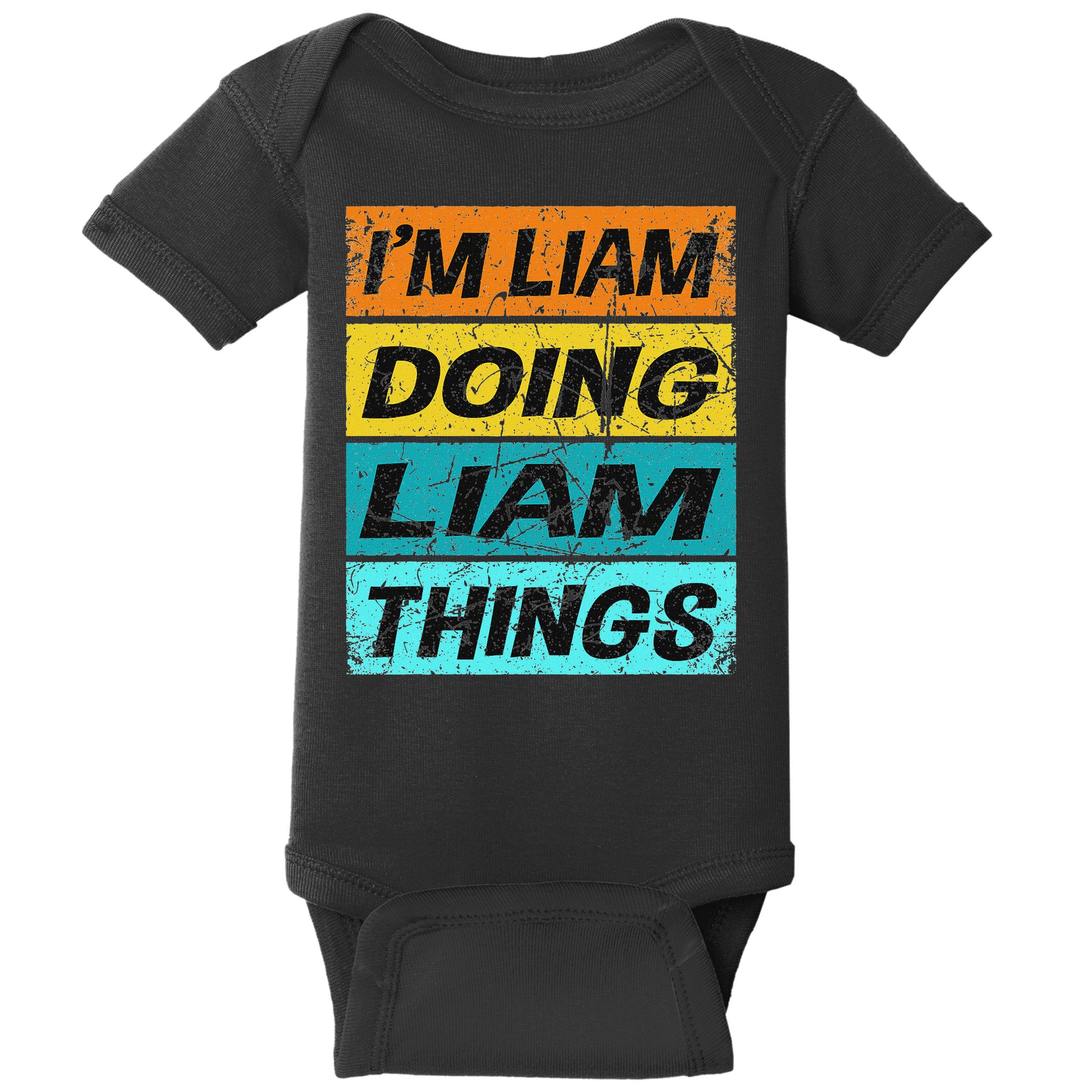 Retro Liam Name Personalized Liam Name Men Kids Baby Bodysuit