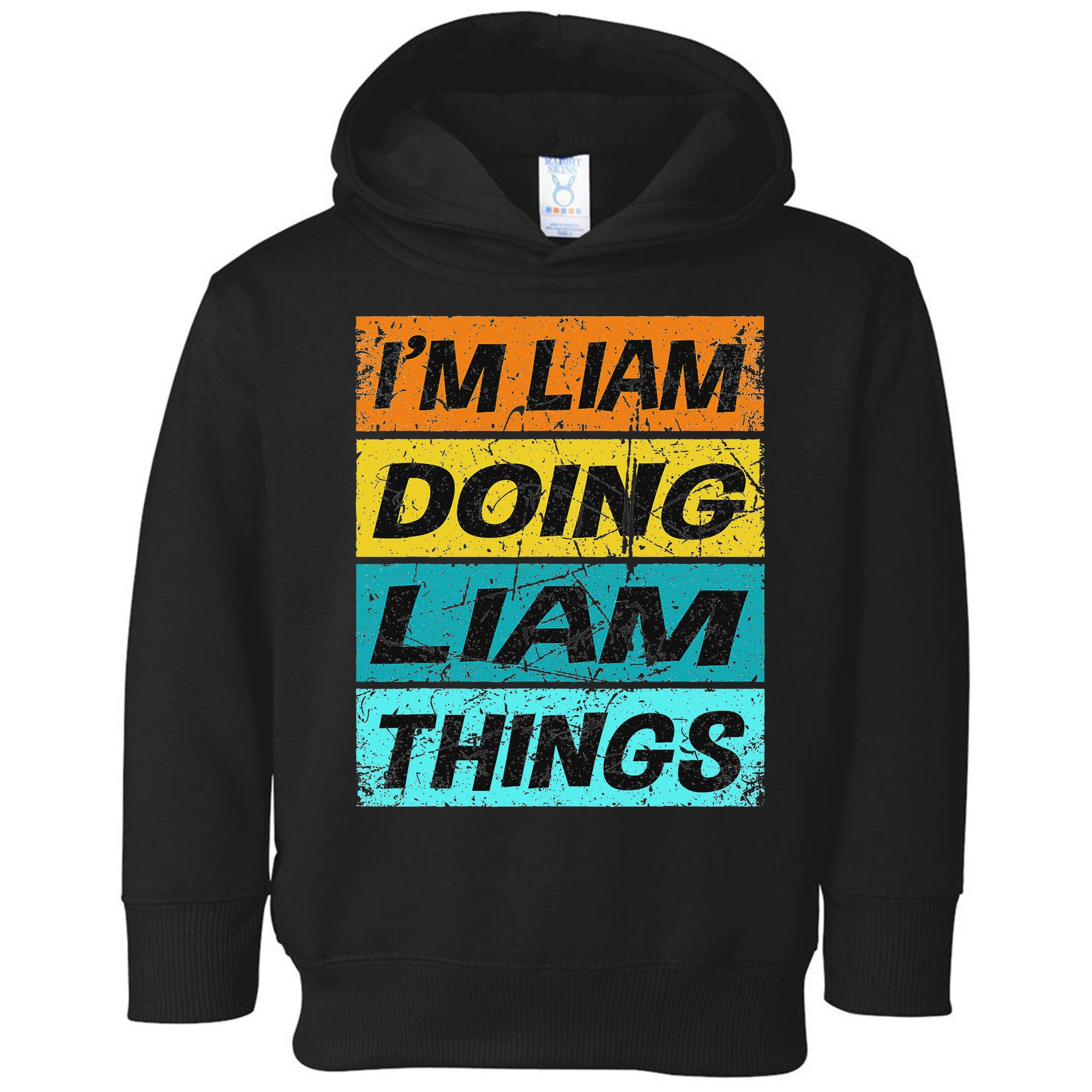 Retro Liam Name Personalized Liam Name Men Kids Toddler Hoodie
